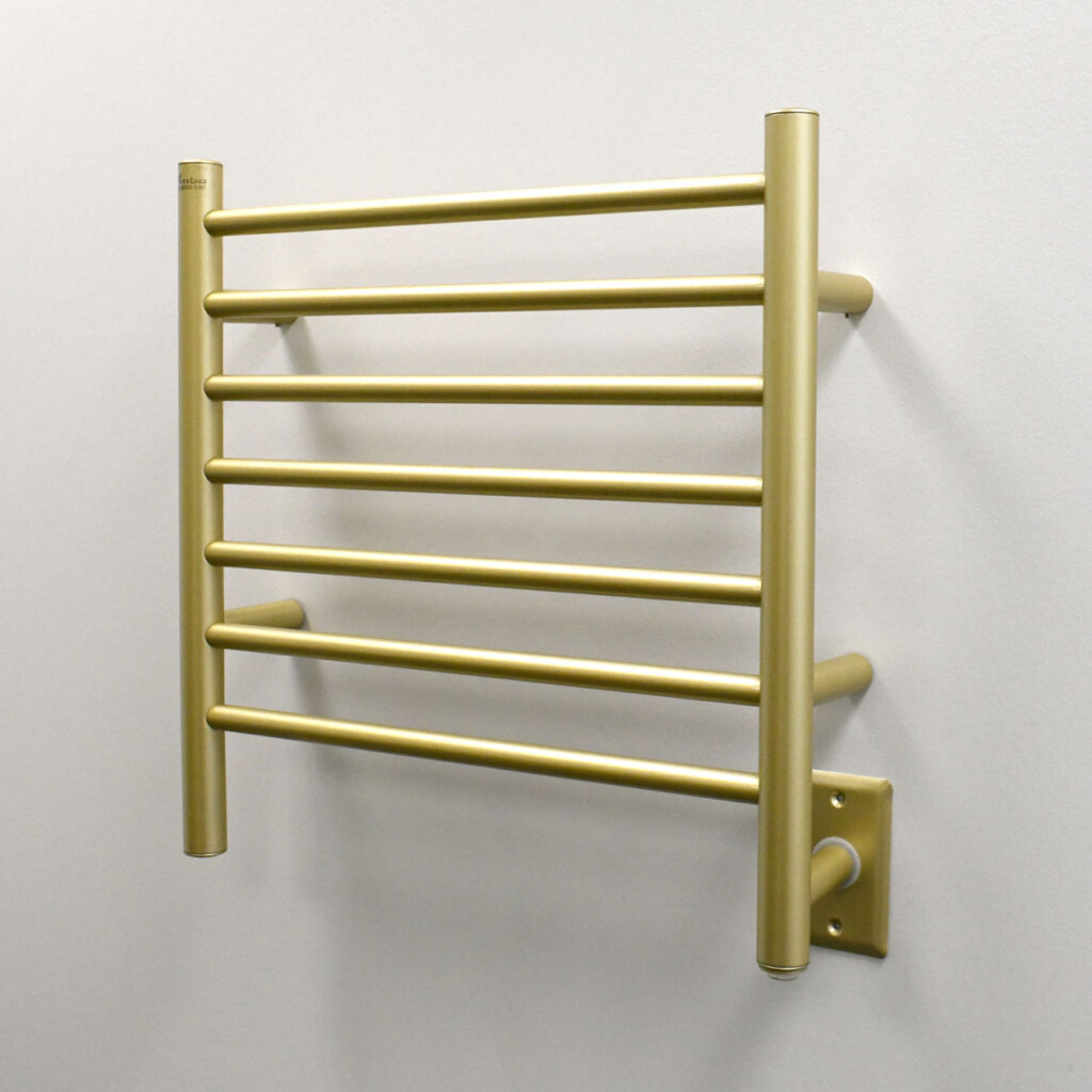 17 3/4-inch (450 mm) Contemporary Wood Hook Rack with 4 Metal Hooks, White  and Brushed Nickel Finish