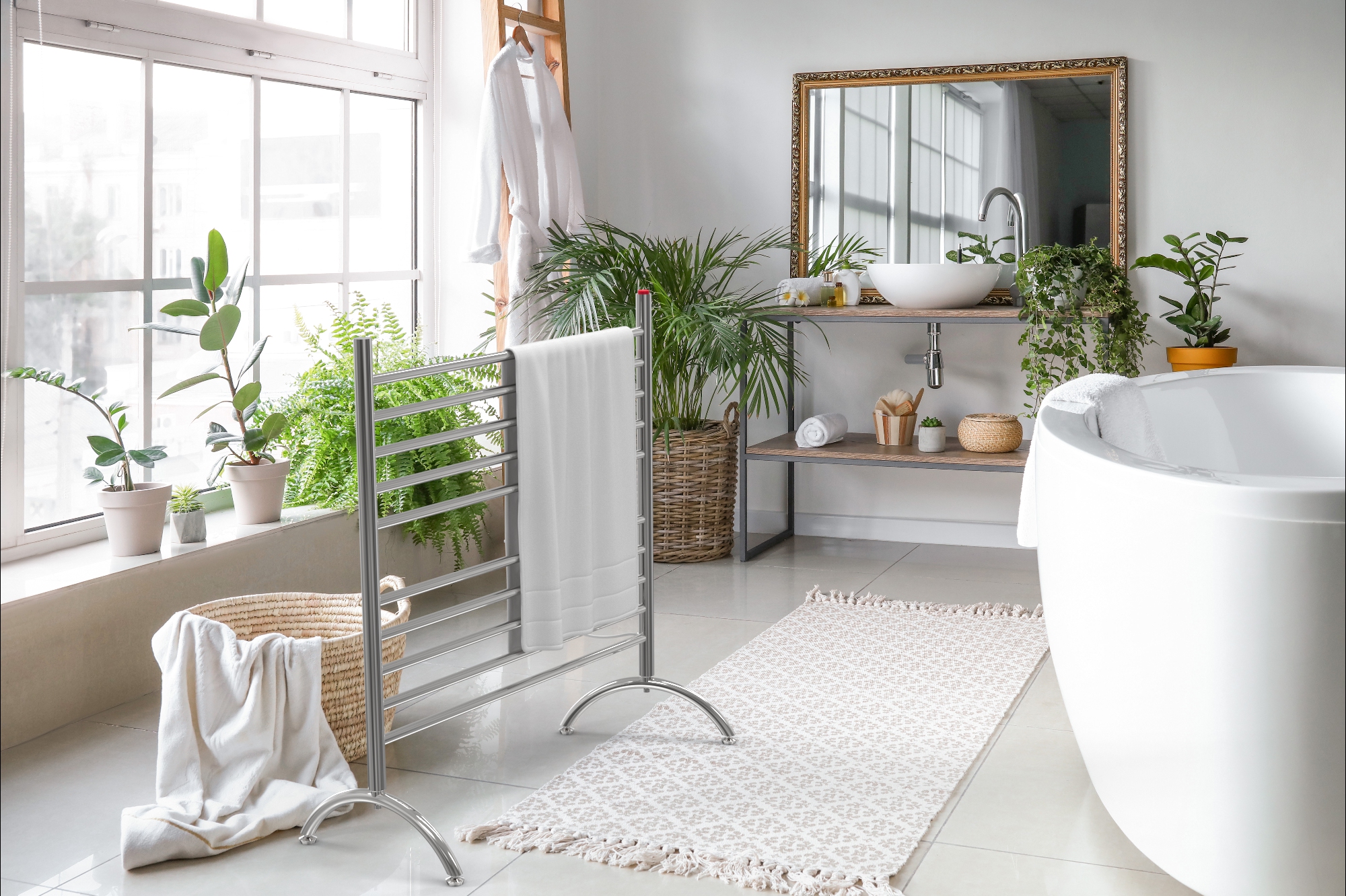 Solo heated towel rack lifestyle