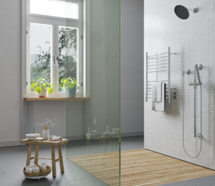 Cape Model 2332 12 Straight Bar Hardwired Heated Towel Rack