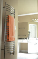Jeeves Model D Curved 20 Bar Hardwired Heated Towel Rack