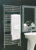 Jeeves Model D Curved 20 Bar Hardwired Heated Towel Rack