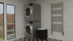 Jeeves Model D Straight 20 Bar Hardwired Heated Towel Rack