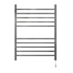 Radiant Square Hardwired + Plug-in Combo 10 Bar Heated Towel Rack