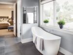 Radiant Square Hardwired + Plug-in Combo 10 Bar Heated Towel Rack