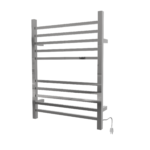 Radiant Square Hardwired + Plug-in Combo 10 Bar Heated Towel Rack
