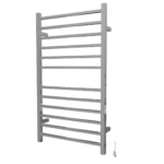 Radiant Large Square Hardwired + Plug-in Combo 12 Bar Heated Towel Rack