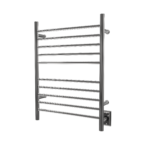Radiant Hardwired + Plug-in Combo Straight 10 Bar Heated Towel Rack