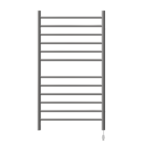 Radiant Large Hardwired + Plug-in Combo Straight 12 Bar Heated Towel Rack