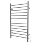Radiant Large Hardwired + Plug-in Combo Straight 12 Bar Heated Towel Rack