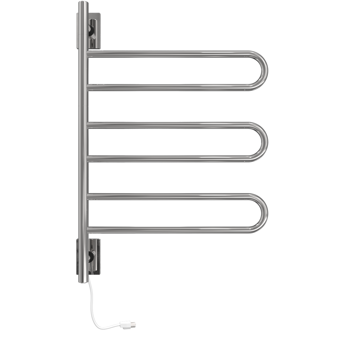 Swivel Loop Hardwired & Plug-in Combo Towel Warmer with 3 Looped Bars Swivel Loop Hardwired & Plug-in Combo Drying Rack with 3 Looped Bars