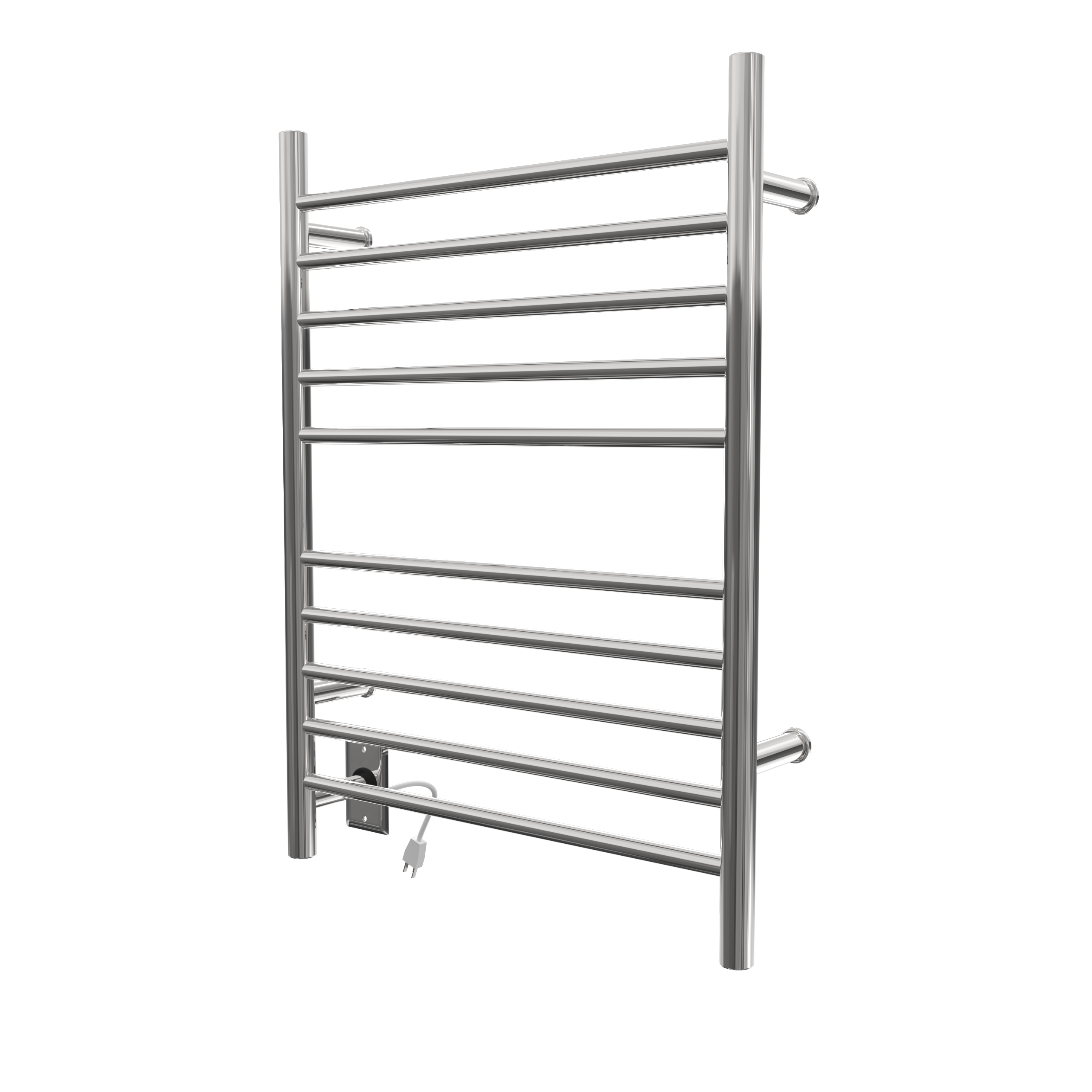 Radiant Hardwired + Plug-in Combo (Left Side) Straight 10 Bar Towel Warmer