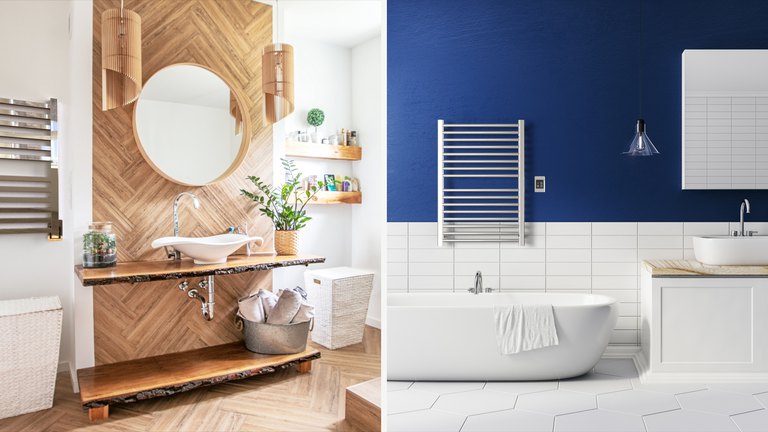 Amba Quadro and Sirio heated towel rack comparison