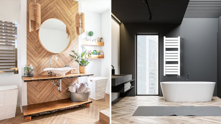 Amba Quadro and Vega heated towel rack comparison