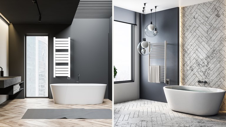 Amba Vega and Antus heated towel rack comparison